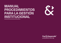 PORTADA MANUAL DE PROCEDIMIENTOS GESTIÓN INSTITUCIONAL